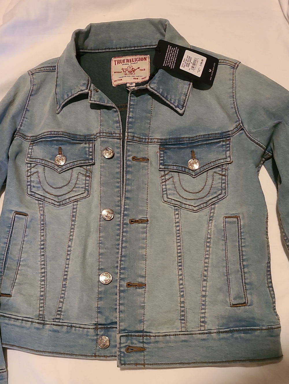 True Religion Denim Jacket NWT, Size M, Blue, Jesse SN Slim Style 207677